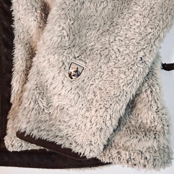 KÜHL Flight Jacket Women’s Small Plush Fleece Zip Hoodie Beige - Picture 12 of 16
